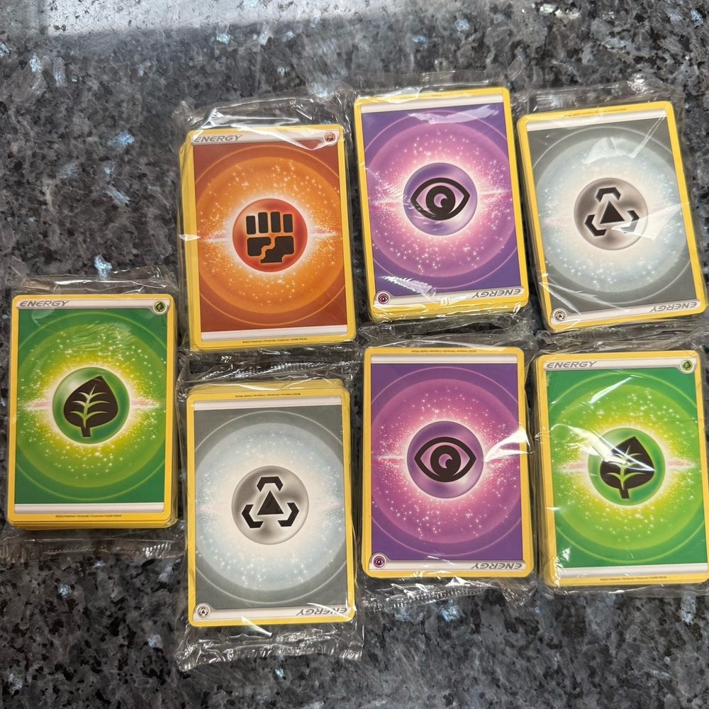 NEW Pokemon Sealed Energy Cards - 7 Packs